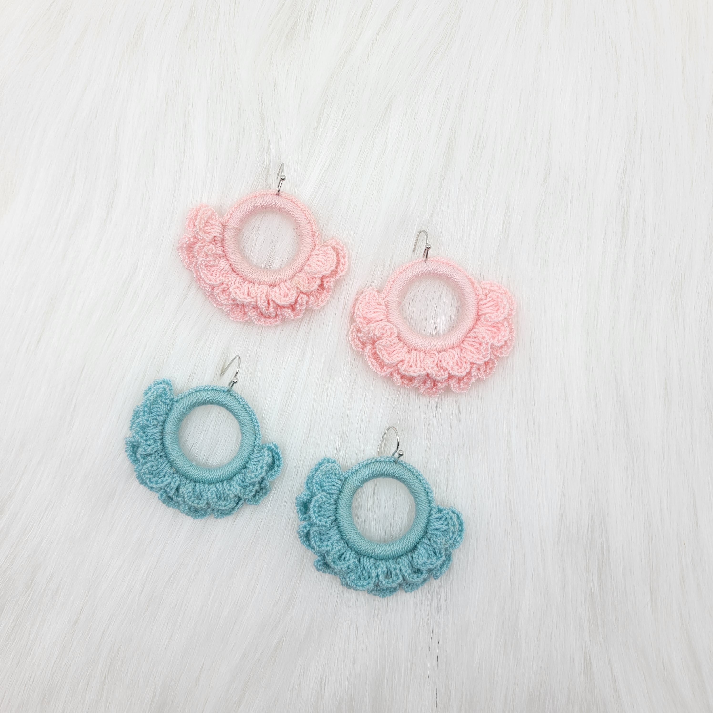 Crochet Circle Earrings