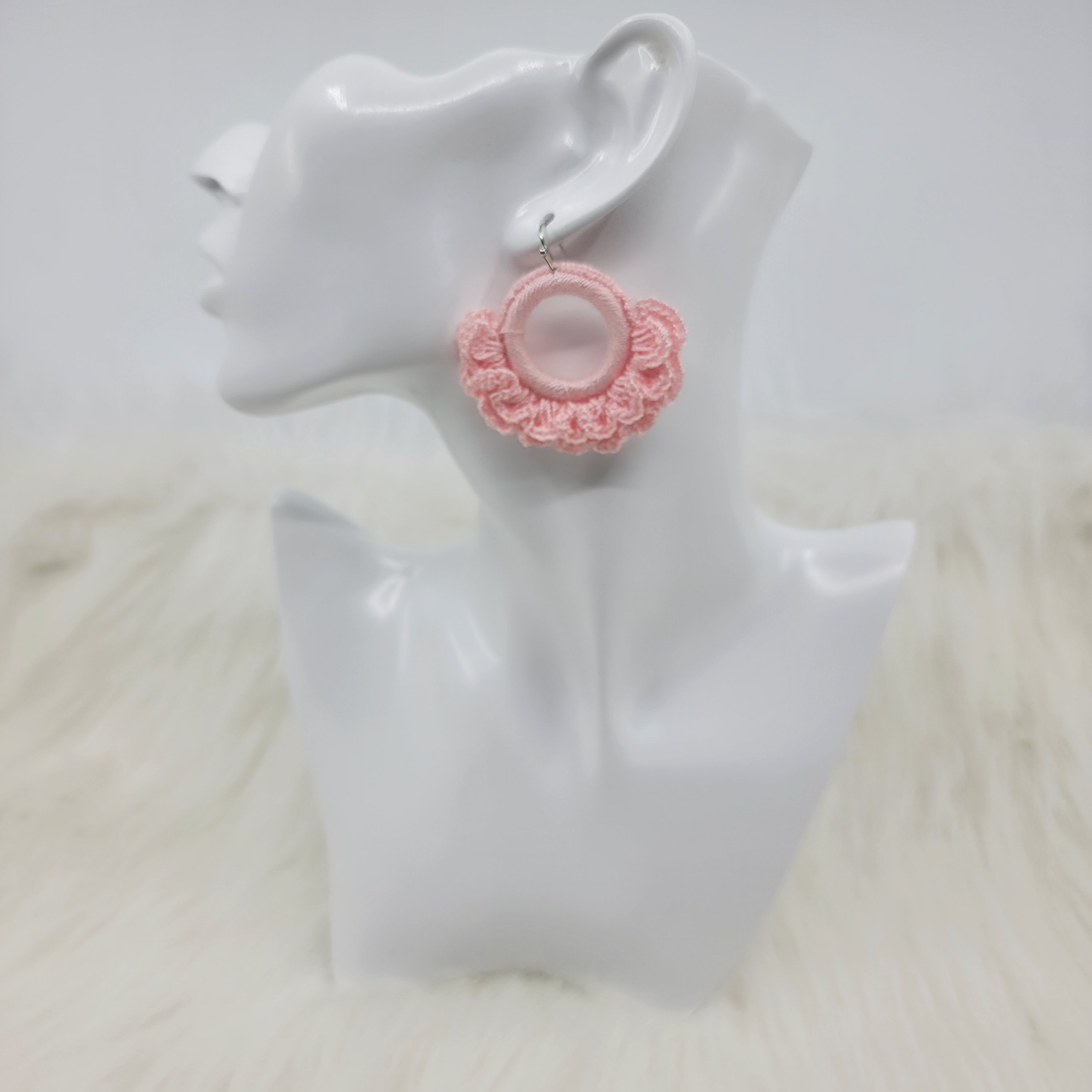 Crochet Circle Earrings