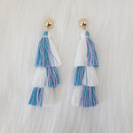 Triple Layers Tassels Earrings