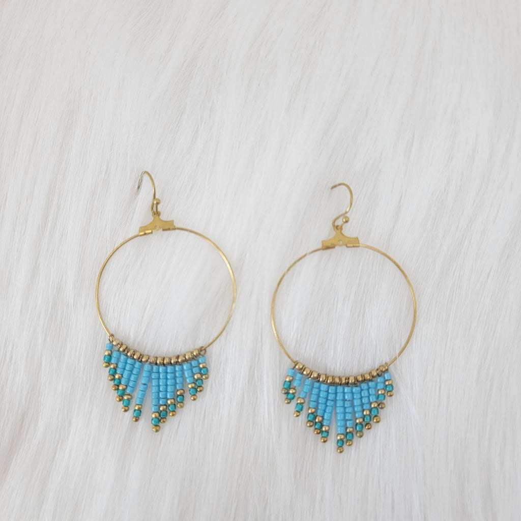 Drop Seed Beads Earrings