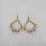 Crochet Earrings With Crystal Beads