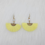 Fan Tassels Brass Earrings